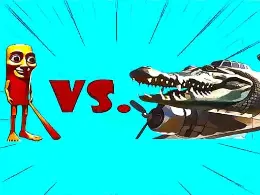Tung Tung Tung Sahur vs Bombardino Crocodilo: 3D Running Duel online game thumbnail